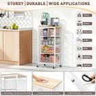 Rolling Cart With Drawers  4-tier Utility Cart Snack Storage Organizer With L   
