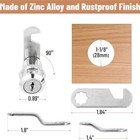 Cabinet Locks With Keys  1-1 8   3 Pack  Zinc Alloy  Cam Locks For Cabinets Keye