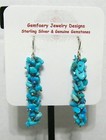 Sterling Silver Natural Sleeping Beauty Turqoise Earrings  1818   handmade Usa
