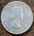 1959 Canadian Canada 50 Cent Half Dollar 80  Silver    3 Tr Oz   11 66 Grams