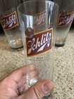 Set Of Four 4 Schlitz Beer Glasses     the Beer That Made Milwaukee Famous   