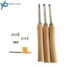 Carbide Woodturning Tool Mini Size  3 Piece Set   With Comfort Grip Handles