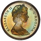 Pr66 1967 50c Canada Wolf Silver 50 Cents Proof  Pcgs Trueview- Rainbow Toned