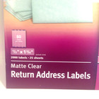 Avery 5667 Return Address Labels 1 2 X 1 3 4  Matt Clear Laser 2000 pack New