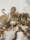 Vtg Dresden Petite Choses Christmas All Season Animal Brass Wreath 11   