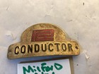 Vintage Brass Penn Central Conductor Hat Badge