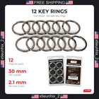 Heavy Duty Key Rings 30mm 12 Pack     Heat-anodized Split Rings In 6 Finishes