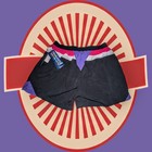 Fremantle Action Wear Men s Retro Swim Trunks Shorts Colorblock Black Red Mens L