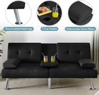 Convertible Sofa Bed Adjustable Fabric Couch Sleeper Modern Recliner Loveseat