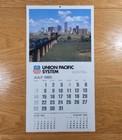 Union Pacific Wall Calendar 1985 Railroad Train Pictures Large 12 5  X 23  Inch