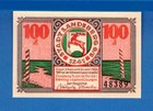Germany Notgeld Landsberg 100 Pf  1 Mark 1921 Birds Uncirculated Banknote 48389