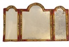 Antique Italian Tri-fold Dressing Table Barbola toilette Mirror  Late 19th C