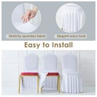 Spandex Chair Covers Pleated Skirt Wedding Banquet Party Event Seat Protection