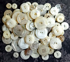 78 Antique Carved Pearl Shell Buttons W  Center Square   7 16  To Almost 1-1 8 