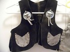 1950 s Western Childs Leather Chaps   Matching Vest Steerhead Conchos   Fringe