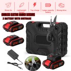 21v Electric Pruning Shears Cordless Pruner Brushless Cutter Trimmer   2 Battery