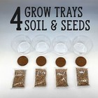Organic Cat Grass Kit 4 Pack   Non Gmo Mixed Heirloom Seeds   Wheatgrass