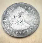 1783 Me Peru 2 Reale Silver Coin Carolus Iii Chomp Marks