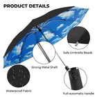 Zdssm Compact Inverted Travel Umbrella  Automatic Open 46 Inch  High Clouds