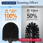 Hamitor Toilet Bowl Brush Holder Set  2 Pack Modern Deep Cleaning Bathroom Toile