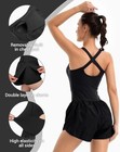 Women Workout Romper Atlethicwith Padded Bras Sleeveless One Piece Outfit
