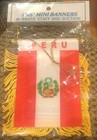 Peru          4 X 6    Mini Banner Flag Car Window Mirror Hanging W Suction New