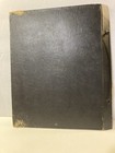 1940s Vintage Scrapbook Album Black Gold Embossed Cover String Tie Antique