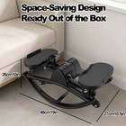 Side-to-side Rock Stepper W Elastic Resistance Bands   Anti-slip Mat Lcd Monitor