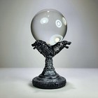 Black Wolf Crystal Ball Stand  Glass Sphere Base  Gothic Decor