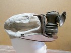 1920s Miner s Cap With Autolite Carbide Lamp  Canvas And Leather Hat  Size 7 14
