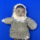 Vintage Alaska Inuit Doll Figure Leather Very Old