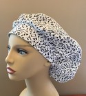 Music Notes Bouffant  Surgical Scrub Cap Hat Women Made With Music Notes Fabric