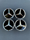Mercedes Benz Set Of 4 Black 75 Mm 2 95in Wheel Center Caps Fits Most Models