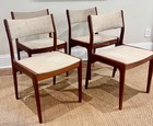 Vintage Danish Mcm Dining Chairs By Mobelfabrik Set Of 4 Made In Denmark