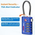 4 Pack Tsa Approved 4 Digit Combination Travel Suitcase Luggage Bag Lock Padlock