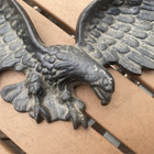 Vtg American Black Bald Eagle Metal Art Wall Hanging Plaque 18    Patriotic