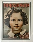 1938 Shirley Temple Magazine Cover Filmjournalen Framed Uv Glass Archival 