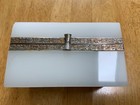 Antique French White Opaline Glass Jewelry Casket  vanity Box  ormolu Mounts