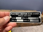 Vintage Original 1950s Playboy Motor Car Buffalo Ny Automobile Tag Badge Emblem