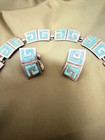 Vintage Taxco 926 Sterling   Turquoise Necklace Choker Style 