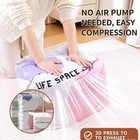No-pump Vacuum Storage Bags Large Cube Space Saver Compression Bags New Us