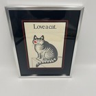 B  Kliban Bernard Hap Kilban 1977 Framed Art Print - Love A Cat - Vintage