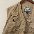 Master Sportsman Fly Fishing Vest Mens Xl Khaki Lightweight 