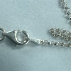 Sterling Silver 925 Italy Coin Pendant Necklace Cable Chain Lobster Clasp