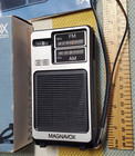 Vintage Transistor Magnavox Fm-am Pocket 89 Radio Works With Box