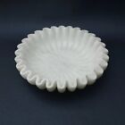 Decorative Handmade White Marble Ruffle Bowl  Ripple Bowl