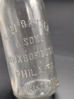 G w  Bartle   Sons Embossed Clear Bottle W  Stopper