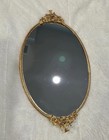 Beautiful Oval Vanity Mirror-tray  Matson Ormolu  Gold Frame W  Birds  See Desc 