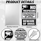 2 Pack Beware Of Dog Signs - 12 X 8 Inch No Trespassing Warning Metal Tin Signs