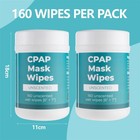 Cpap Mask Wipe 160 Count Moist Cleaning Wipes Unscented Cleaner For White 